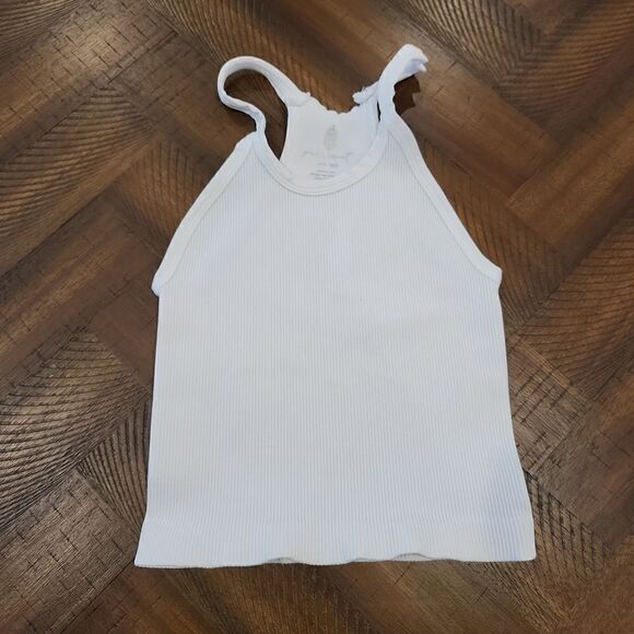 **Read Listing**Free People Happiness Runs Tank White XS/S - Picture 1 of 8